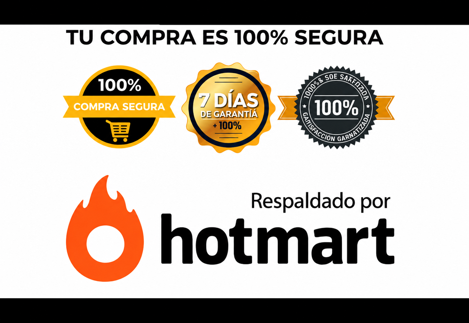 Tu compra es 100% segura: garantía de 7 días y respaldo por Hotmart